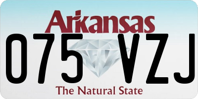 AR license plate 075VZJ