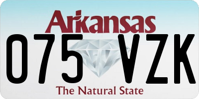 AR license plate 075VZK