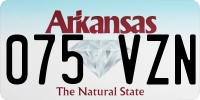 AR license plate 075VZN