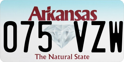 AR license plate 075VZW