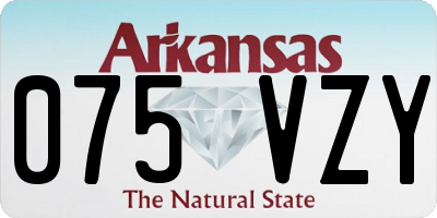 AR license plate 075VZY