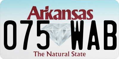 AR license plate 075WAB