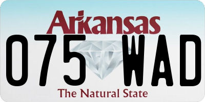AR license plate 075WAD