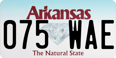 AR license plate 075WAE