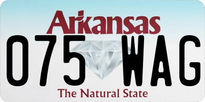 AR license plate 075WAG