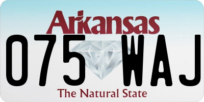 AR license plate 075WAJ