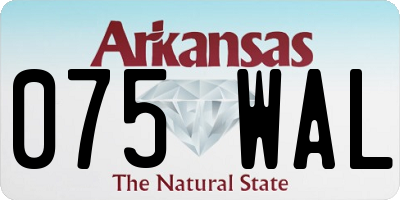 AR license plate 075WAL