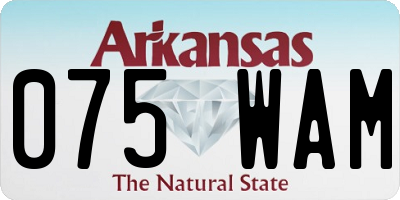 AR license plate 075WAM