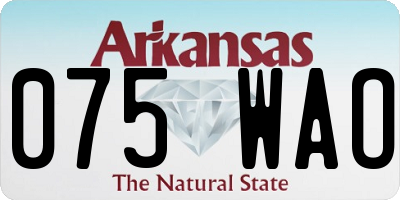 AR license plate 075WAO