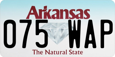 AR license plate 075WAP