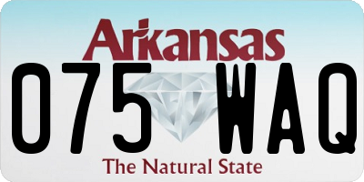 AR license plate 075WAQ