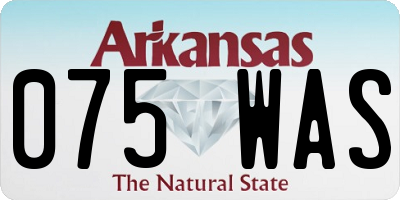AR license plate 075WAS