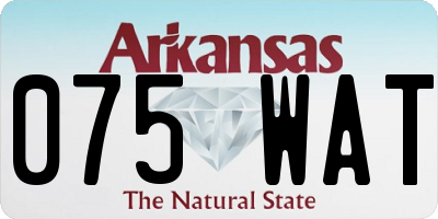 AR license plate 075WAT