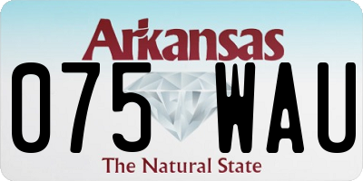 AR license plate 075WAU