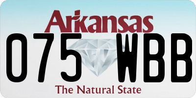 AR license plate 075WBB