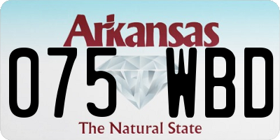 AR license plate 075WBD