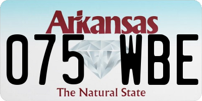 AR license plate 075WBE
