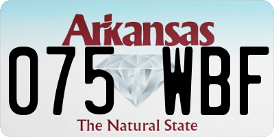 AR license plate 075WBF