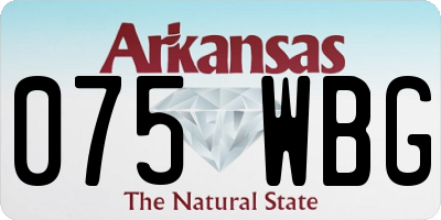 AR license plate 075WBG