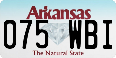AR license plate 075WBI