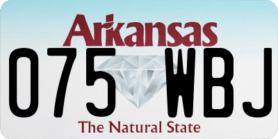 AR license plate 075WBJ
