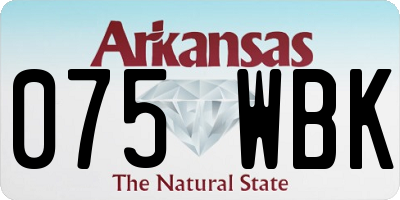AR license plate 075WBK