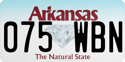 AR license plate 075WBN