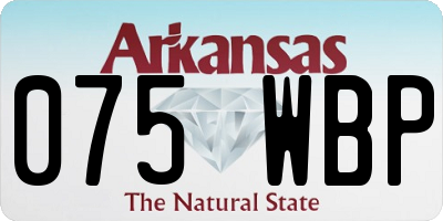 AR license plate 075WBP