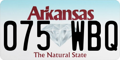 AR license plate 075WBQ