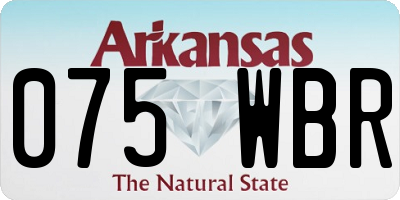 AR license plate 075WBR