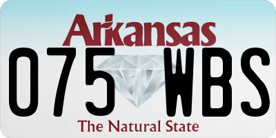 AR license plate 075WBS