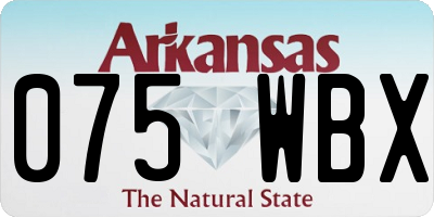 AR license plate 075WBX