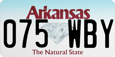 AR license plate 075WBY
