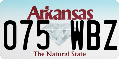 AR license plate 075WBZ