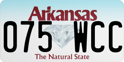 AR license plate 075WCC