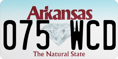 AR license plate 075WCD