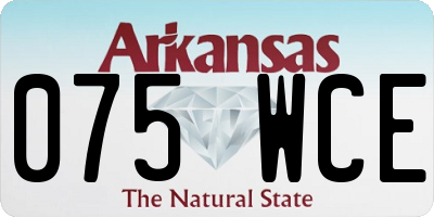 AR license plate 075WCE