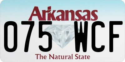 AR license plate 075WCF