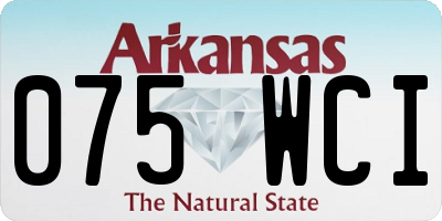 AR license plate 075WCI
