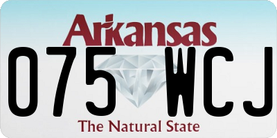 AR license plate 075WCJ