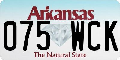 AR license plate 075WCK