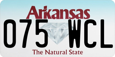 AR license plate 075WCL