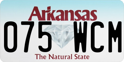 AR license plate 075WCM