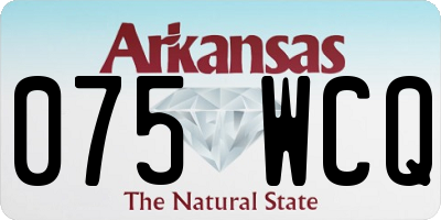 AR license plate 075WCQ