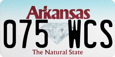 AR license plate 075WCS