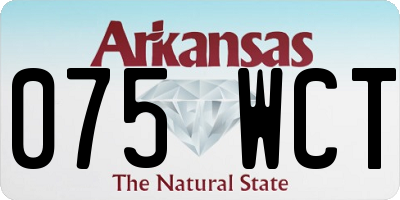AR license plate 075WCT