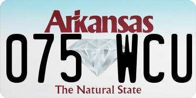 AR license plate 075WCU