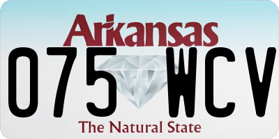 AR license plate 075WCV