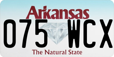 AR license plate 075WCX