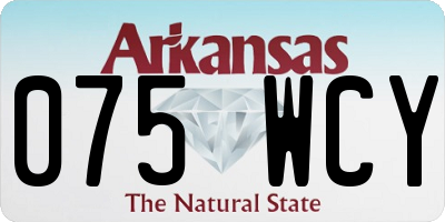 AR license plate 075WCY